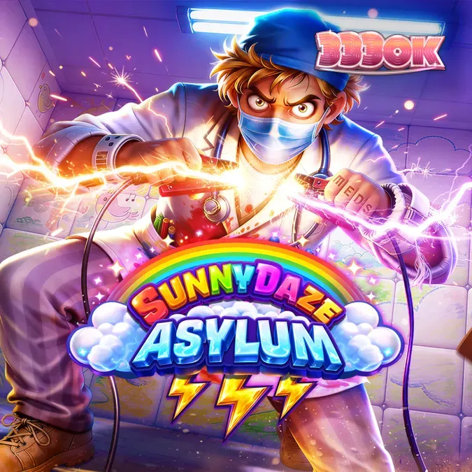 Sunnydaze Asylum স্লট গেমের রহস্যময় এবং রঙিন ইন্টারফেস